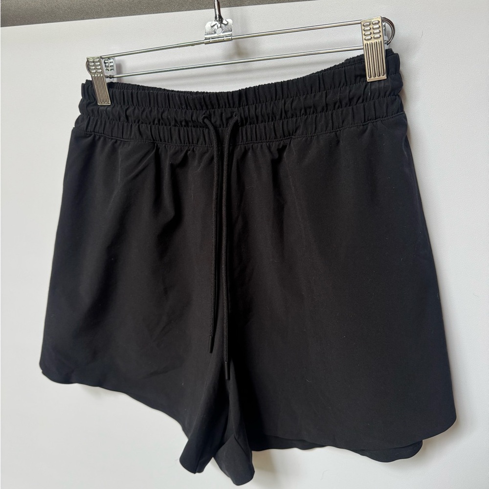 Athleta Black Elastic Drawstring Athletic Shorts